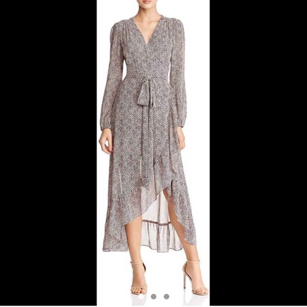 WAYF Cheetah Wrap Dress